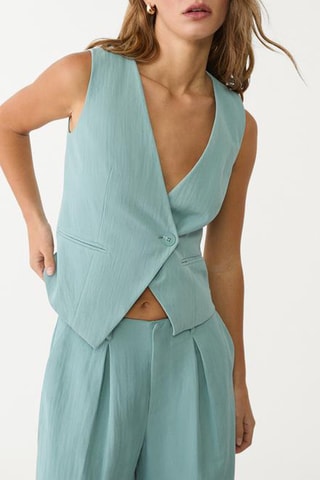 Mouwloos Vest - Zeegroen