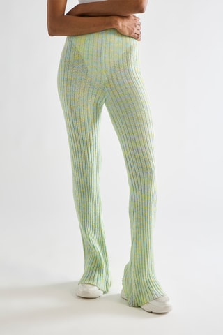 Broek Hoge Taille - Gemêleerd Lichtgroen