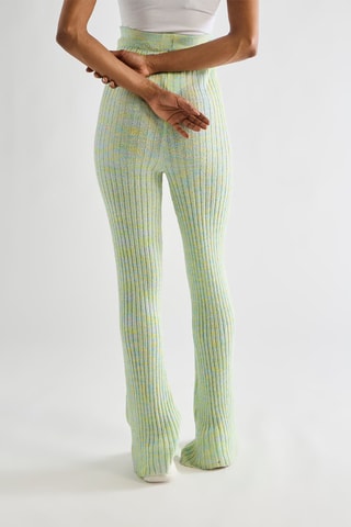 Broek Hoge Taille - Gemêleerd Lichtgroen