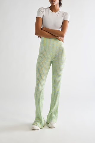 Broek Hoge Taille - Gemêleerd Lichtgroen