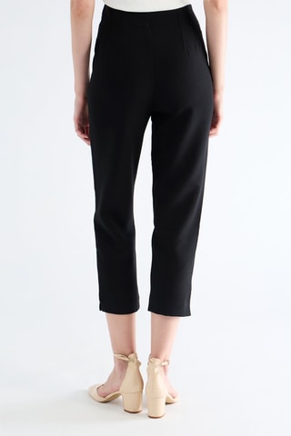 Broek Tapered Hoge Taille - Zwart
