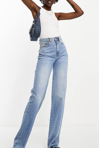 Jean taille haute - Bleu
