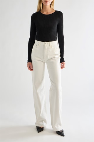 Jean taille haute - Ecru