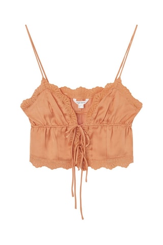 Crop top bi-matière Saumon