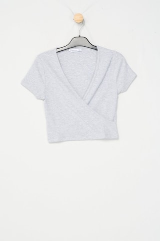 Crop top - Gris clair chiné