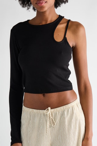 Top asymétrique - Noir