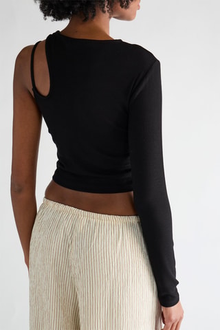 Top asymétrique - Noir