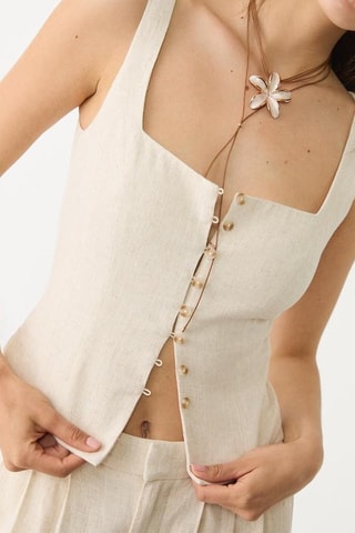 Top - Beige chiné