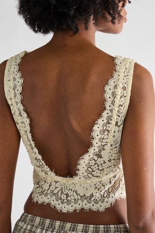 Top en dentelle - Beige