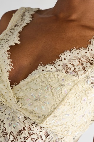 Top en dentelle - Beige
