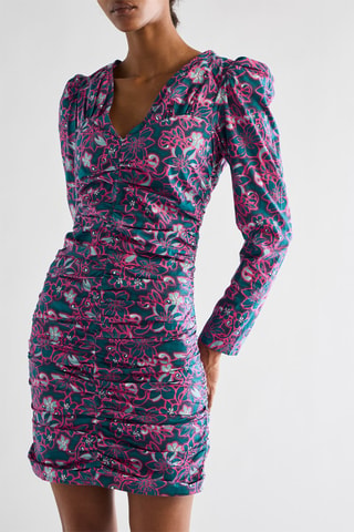Robe fourreau - Bleu canard