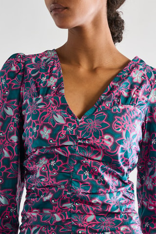 Robe fourreau - Bleu canard
