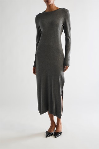 Robe longue - Gris chiné