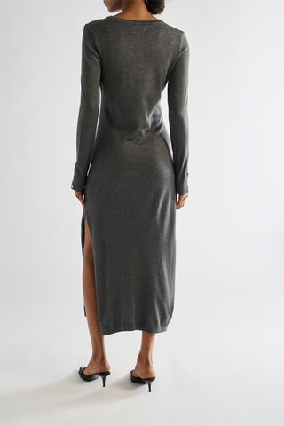 Robe longue - Gris chiné