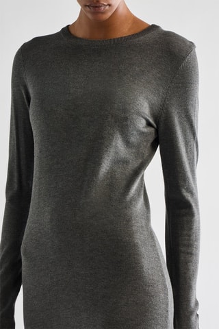 Robe longue - Gris chiné