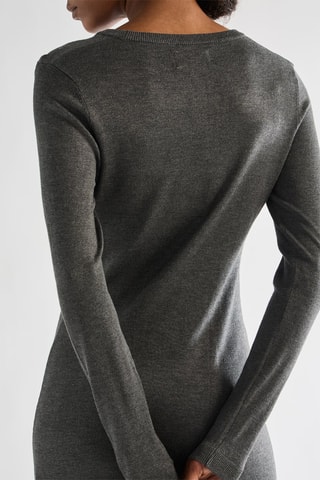 Robe longue - Gris chiné