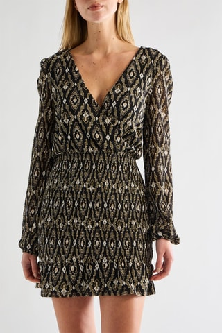 Robe patineuse - Kaki et noir