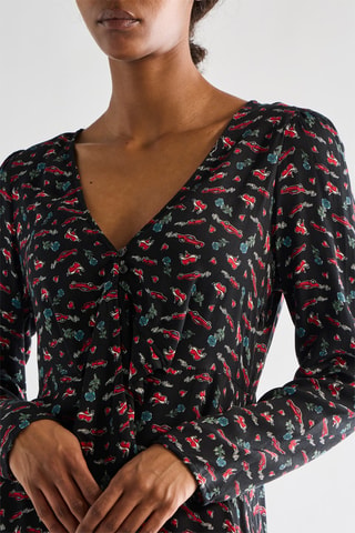 Robe patineuse - Noir et rouge