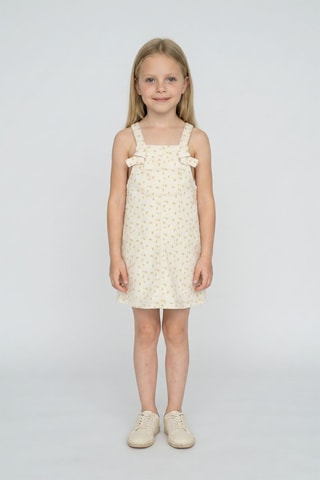 Robe-salopette - Ecru et jaune