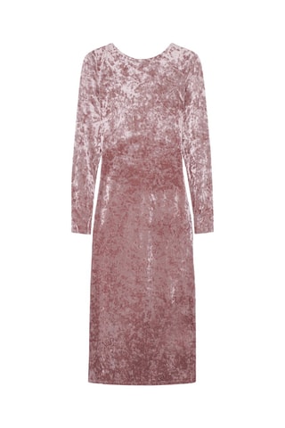 Robe midi en velours - Rose