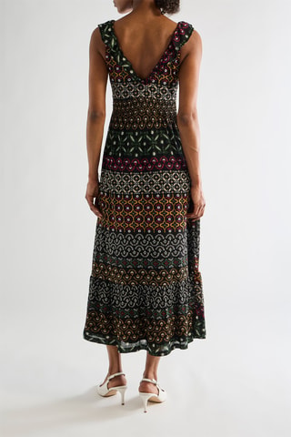 Robe longue - Noir et blanc