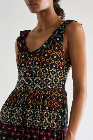 Robe longue - Noir et blanc