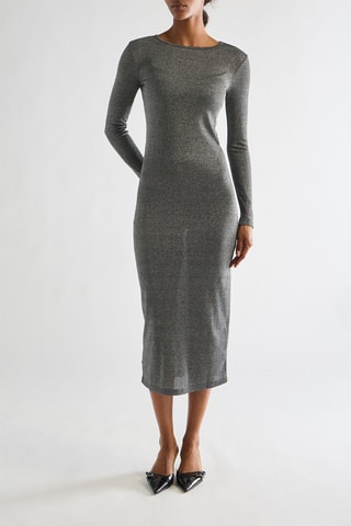Robe midi - Argenté