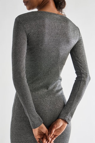 Robe midi - Argenté