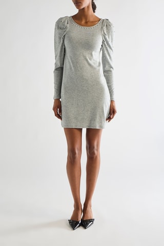 Robe droite - Gris clair chiné