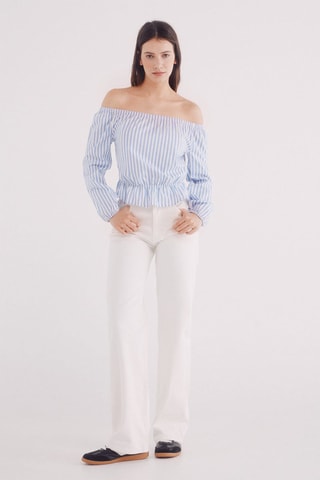Blouse - Blanc et ciel