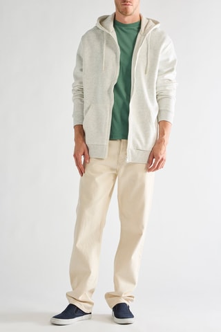 Sweater met Capuchon - gemêleerd lichtgrijs