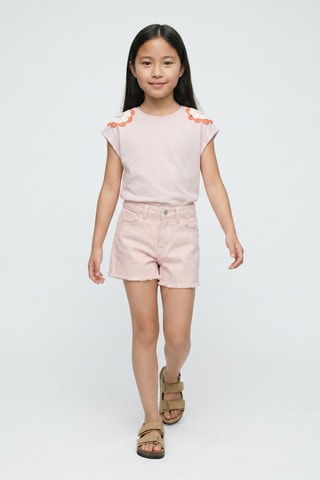 Short en jean - Rose poudré