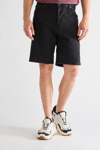 Short en jean - Noir