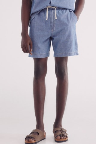 Bermuda en jean - Bleu cobalt