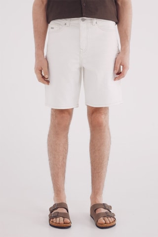 Bermuda en jean - Blanc