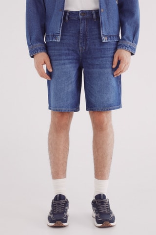 Bermuda en jean - Bleu cobalt