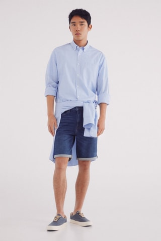 Bermuda en jean - Bleu foncé