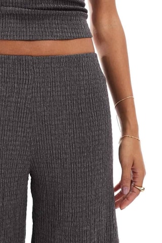 Pantalon taille haute - Gris