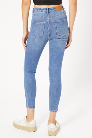 Jean skinny 7/8 taille haute - Ciel
