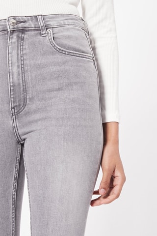 Jean skinny 7/8 taille haute Gris clair
