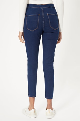 Jean skinny 7/8 taille haute Bleu marine