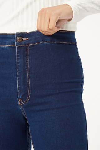 Jean skinny 7/8 taille haute Bleu marine