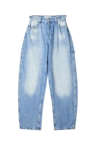 Jeans wide balloon - Celeste