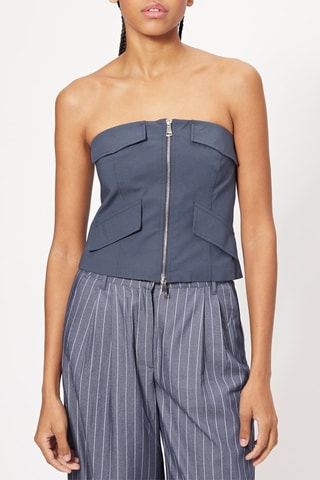 Top bustier - Bleu