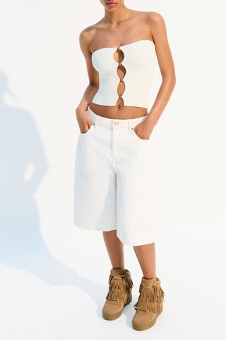 Crop top bustier - Ecru