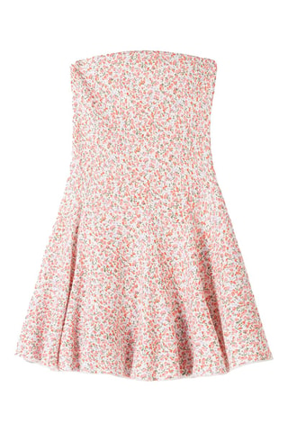Abito bustier - Bianco e rosa