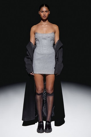 Robe bustier   Gris clair
