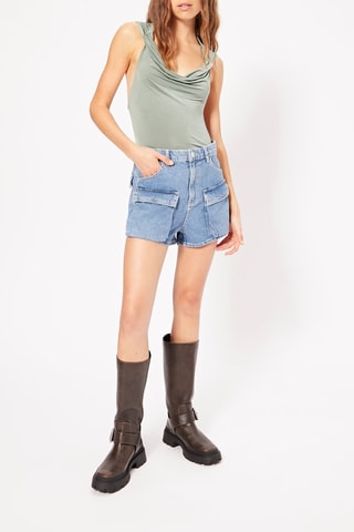 Short cargo en jean - Ciel