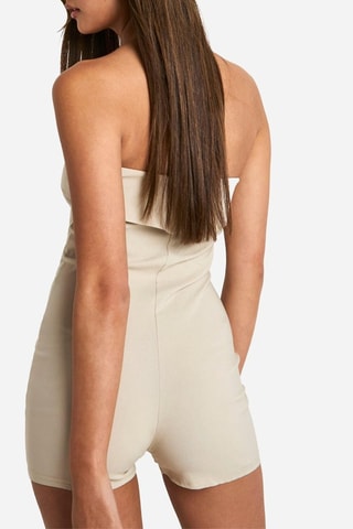 Tuta corta bustier - Ecrù