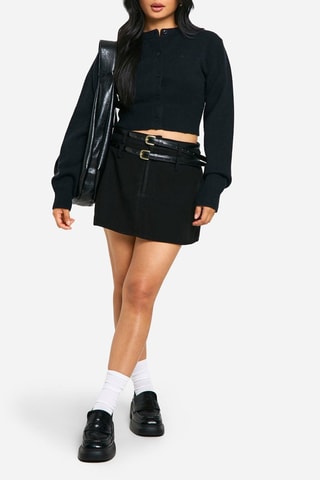 Minijupe taille haute - Noir
